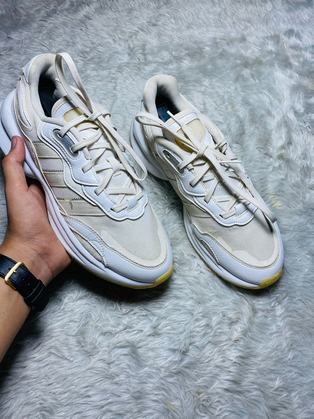 Adidas Wmns Zentic Cloud White Sneakers (Size 40.5)