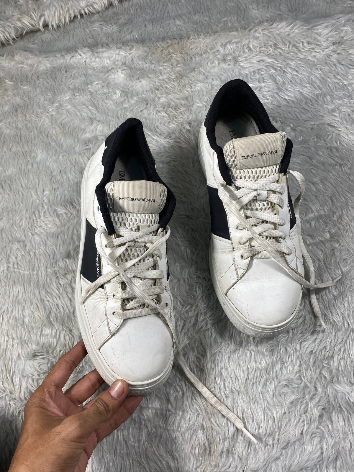 Emporio Armani Men's Leather Sneakers(Size 43)