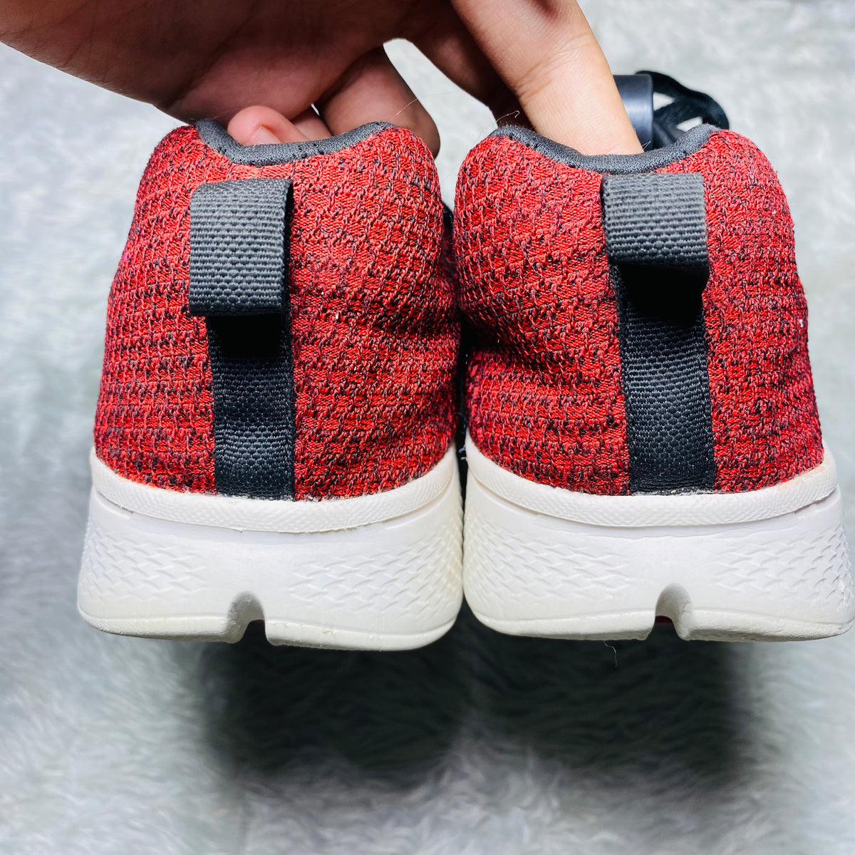 Skechers GOwalk 4 Magnificent Red/Black Sneakers(Size 45.5)