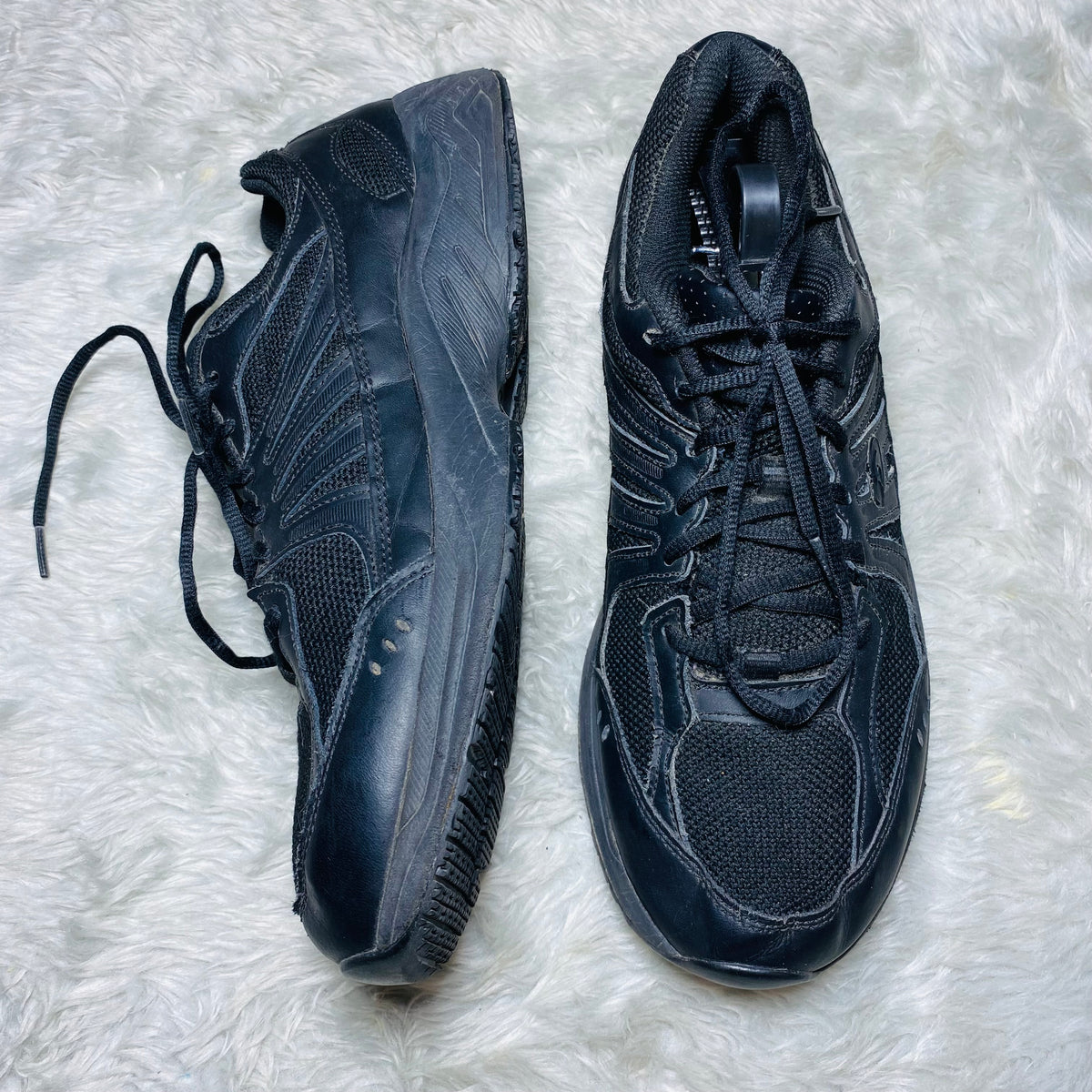 Dr. Scholl's Inlow Slip-Resistant Black Work Sneakers (Size 45)