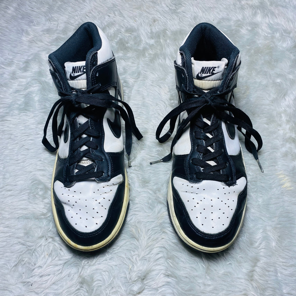 Nike Dunk High Retro Black White Panda Sneakers(Size 43)