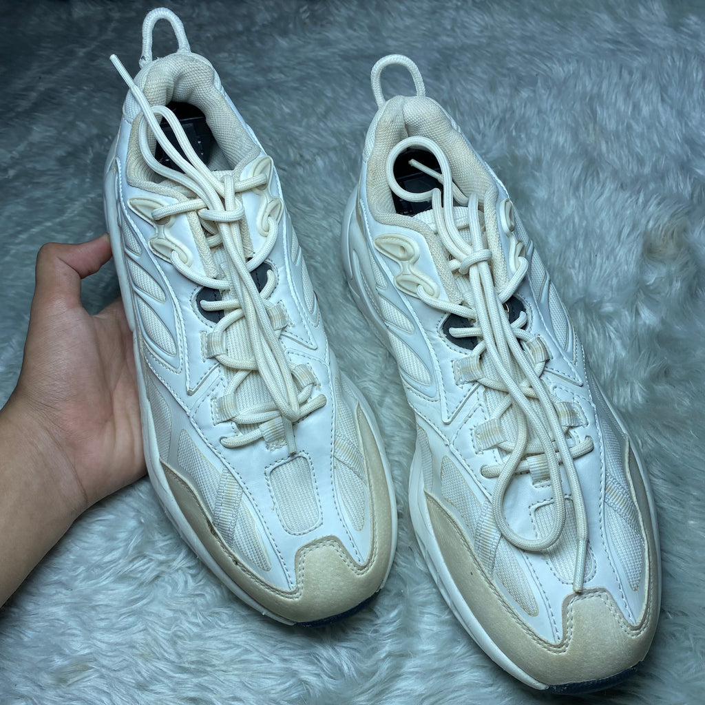 Levity Retro Sneaker White/Beige Chunky Sneakers(Size 40)