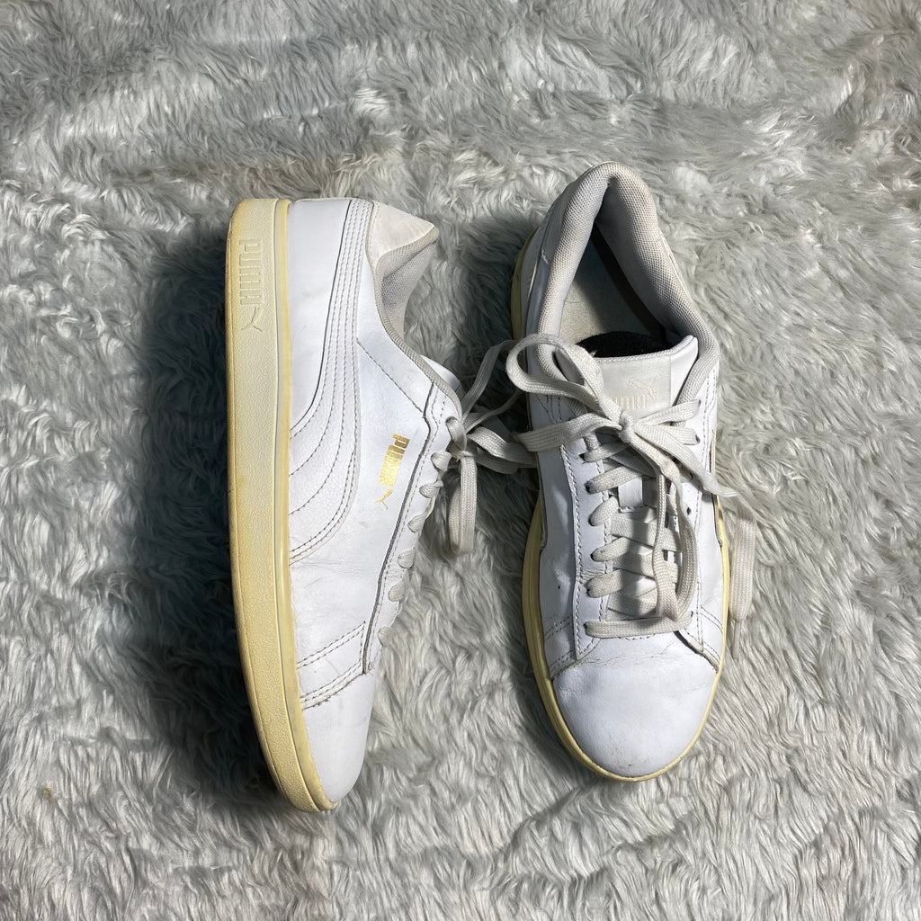 Puma Smash 3.0 L White Gold Sneakers(Size 39)