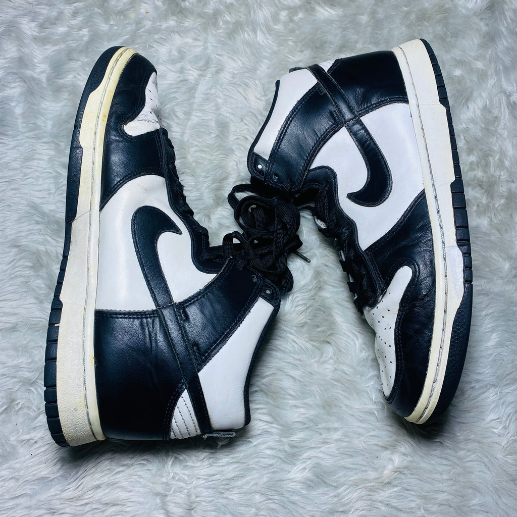 Nike Dunk High Retro Black White Panda Sneakers(Size 43)