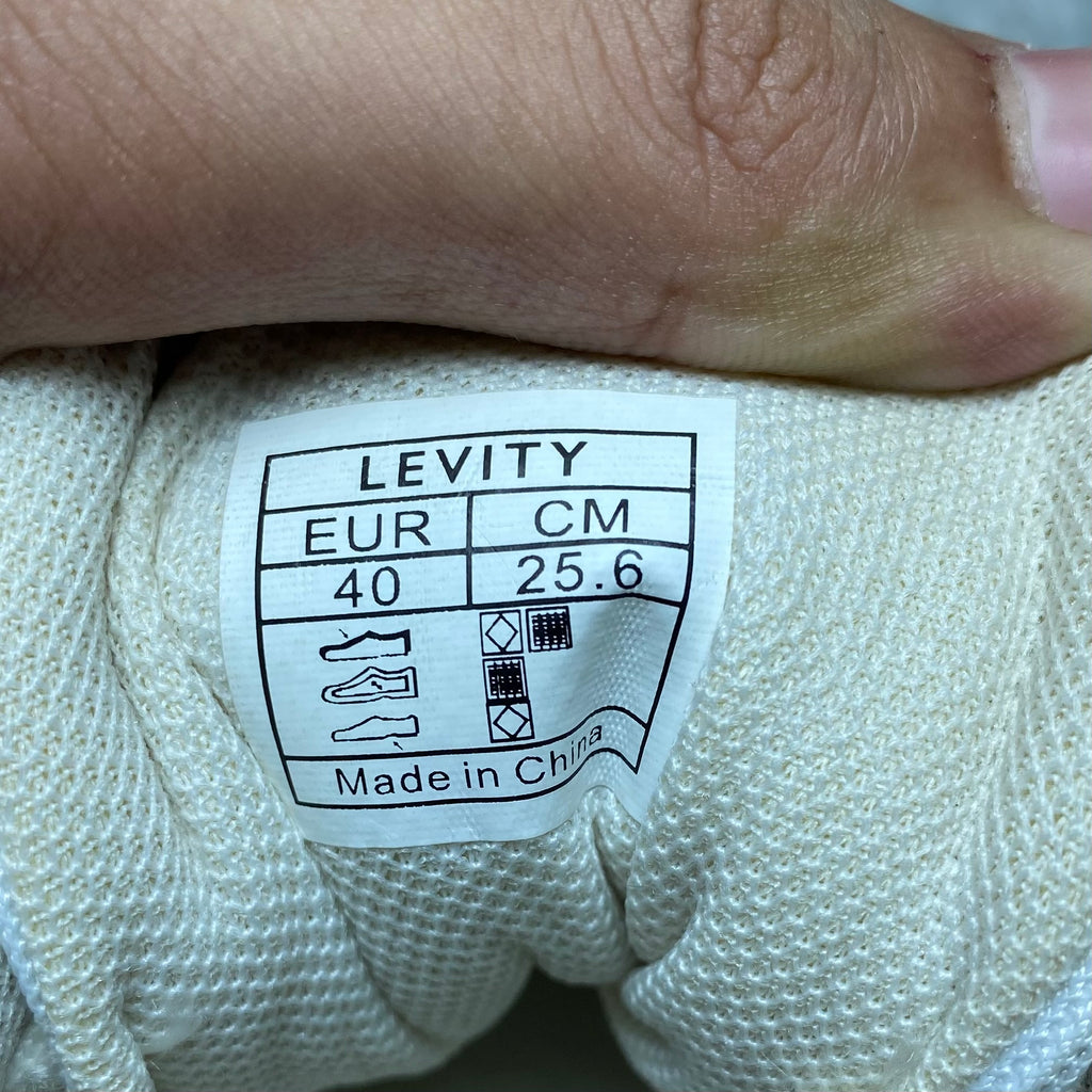 Levity Retro Sneaker White/Beige Chunky Sneakers(Size 40)