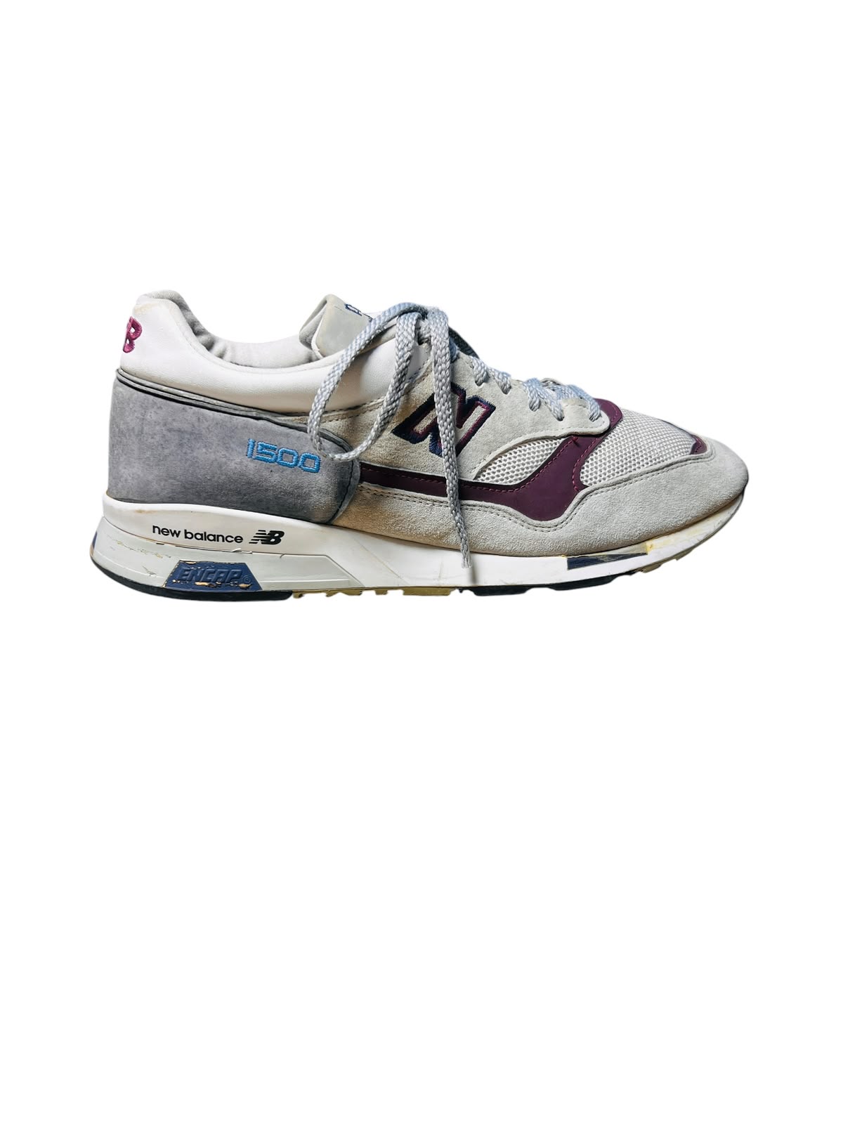 New Balance Classic Lifestyle Sneakers – Grey/White/Burgundy (Men's)