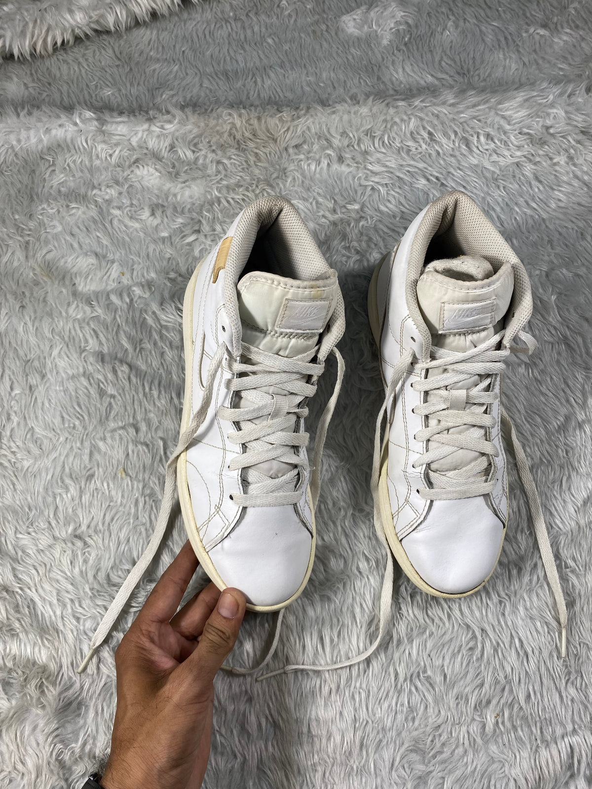 Nike Women's Court Royale 2 Mid in the "Triple White”(Size 39)