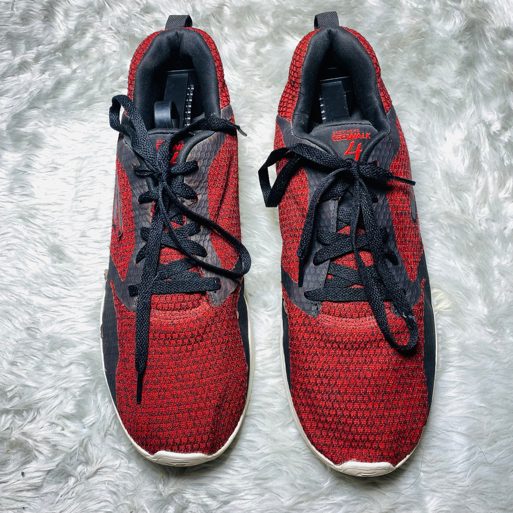 Skechers GOwalk 4 Magnificent Red/Black Sneakers(Size 45.5)