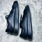 Geox Deiven Respira Black Leather Low-Top Sneakers(Size 43)