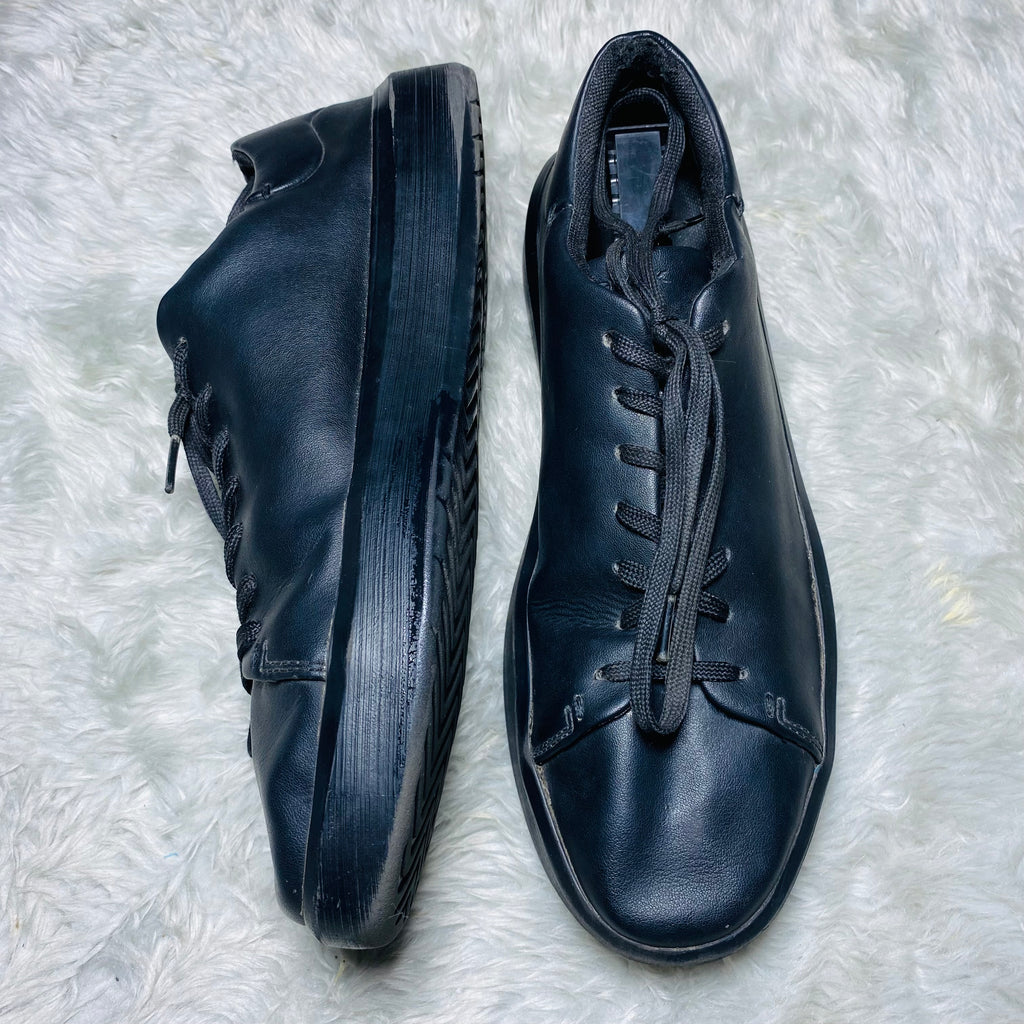 Geox Deiven Respira Black Leather Low-Top Sneakers(Size 43)