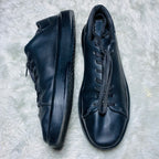 Geox Deiven Respira Black Leather Low-Top Sneakers(Size 43)
