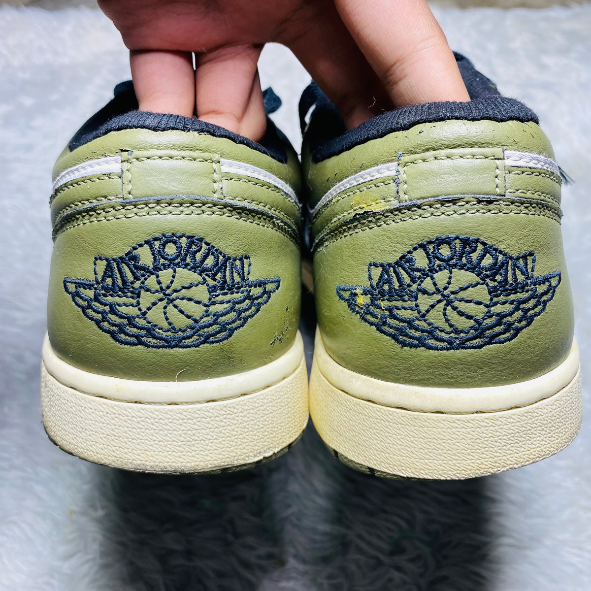 Air Jordan 1 Low Medium Olive Sneakers(Size 44)