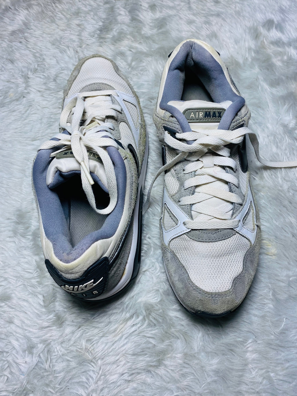 Nike Air Max ST White Grey Stealth Black Sneakers(Size 43)