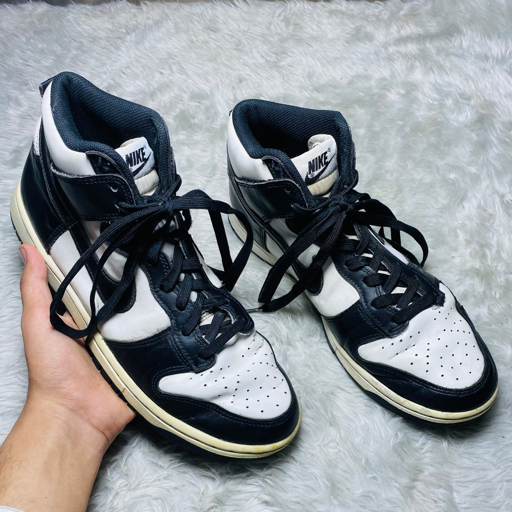 Nike Dunk High Retro Black White Panda Sneakers(Size 43)