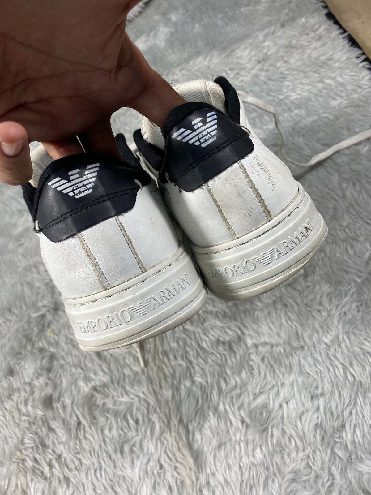 Emporio Armani Men's Leather Sneakers(Size 43)