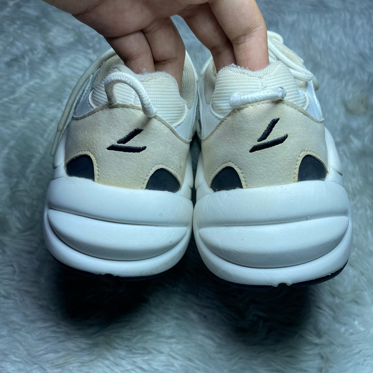 Levity Retro Sneaker White/Beige Chunky Sneakers(Size 40)
