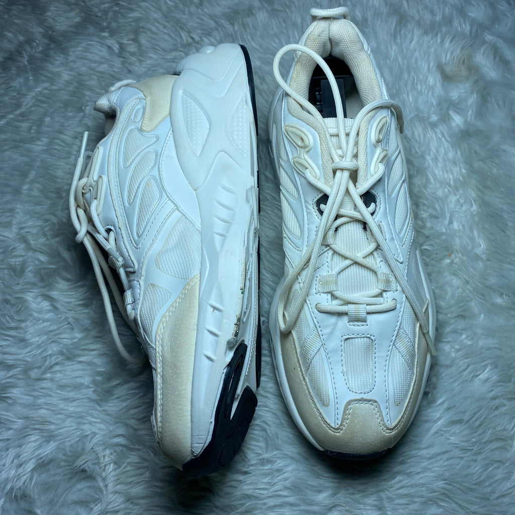 Levity Retro Sneaker White/Beige Chunky Sneakers(Size 40)