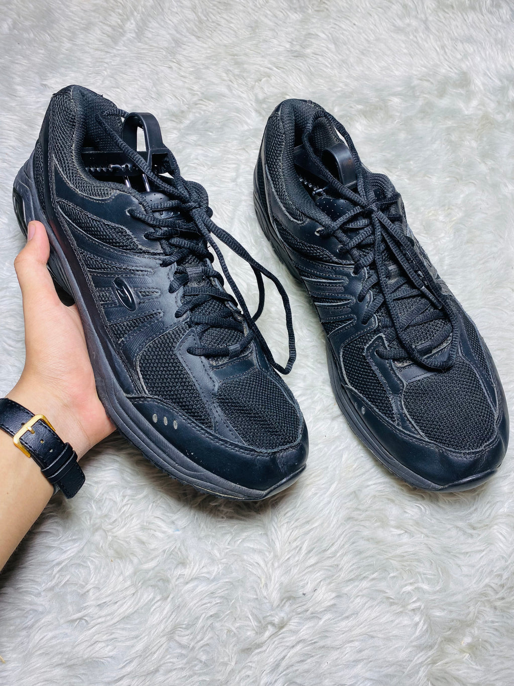 Dr. Scholl's Inlow Slip-Resistant Black Work Sneakers (Size 45)