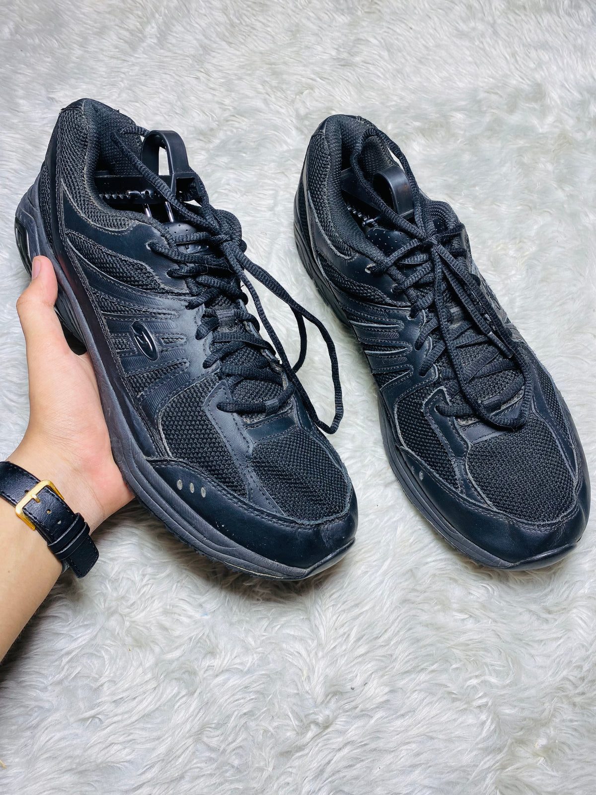 Dr. Scholl's Inlow Slip-Resistant Black Work Sneakers (Size 45)